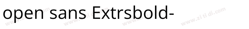 open sans Extrsbold字体转换